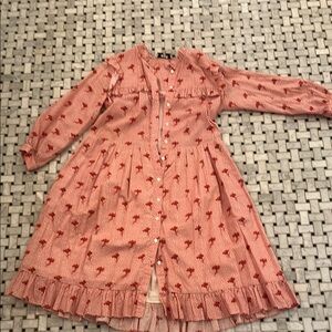 Charming Pink Kids Dress with Floral Pattern